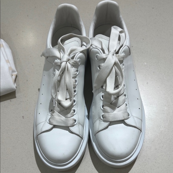 Alexander McQueen White Lace-Up Sneakers